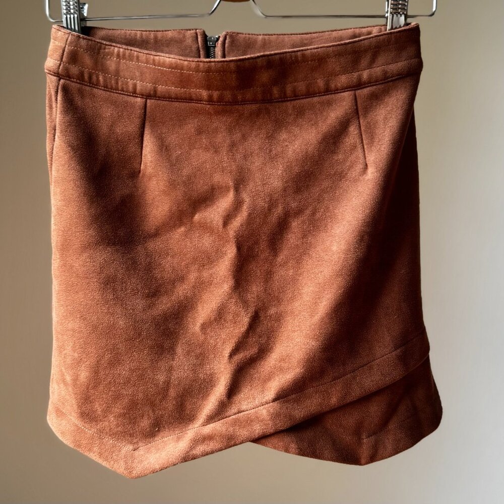 🤠 Jack BB Dakota Soft Suede Mini Envelope Skirt Sz 2 NWOT Westerncore Trendy!